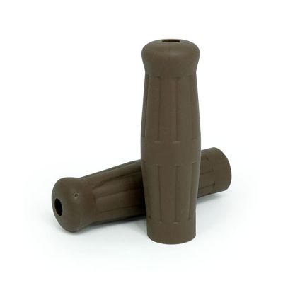 906109 - MCS VINTAGE STYLE 1" GRIPS COFFEE BROWN
