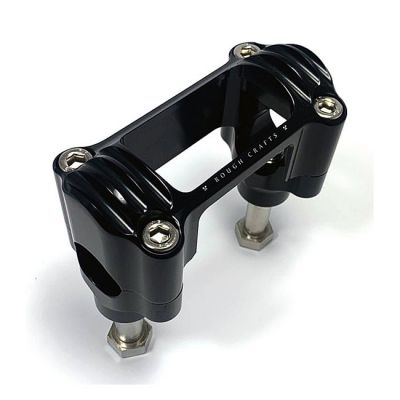 906446 - Rough Crafts, M8 Softail 1.3" finned risers. Black