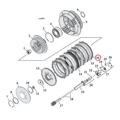 907069 - Barnett, clutch friction disc set. Carbon fiber