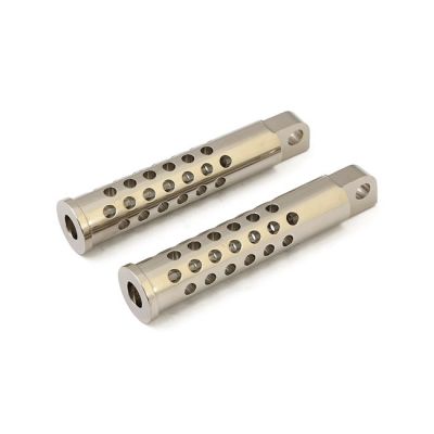 908001 - MCS Shooter foot pegs. Nickel plated