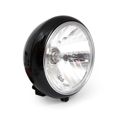 908467 - MCS 7" H4 headlamp for FL models. Clear lens. Black