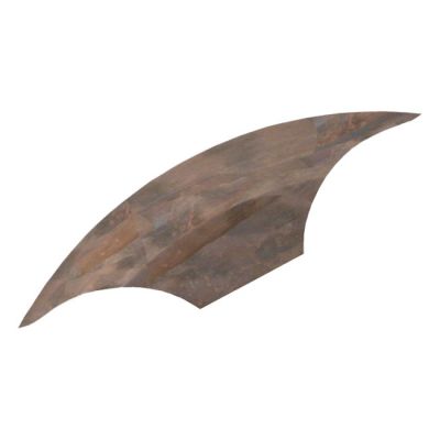 909300 - BK, Dagger front fender. 116mm wide. 16"-21"