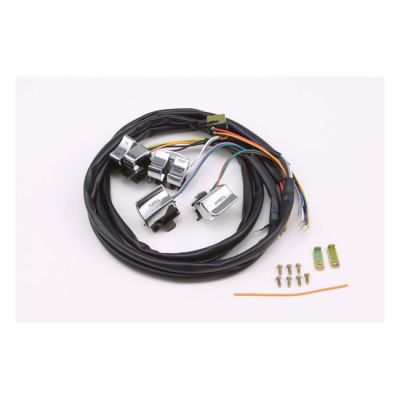 910086 - MCS Handlebar wire & switch kit. Chrome switches