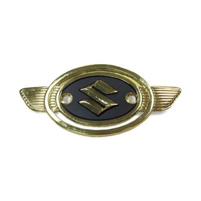 913256 - MCS Suzuki fuel tank emblem, gold/black
