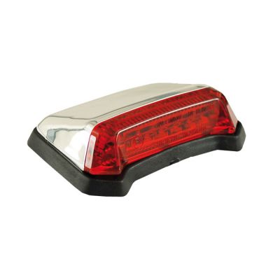 913664 - MCS Nitro, mini fender LED taillight. Chrome. Red lens