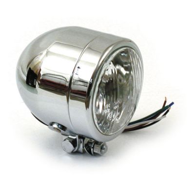 913708 - MCS Single 4" H7 headlamp. Low beam. Chrome