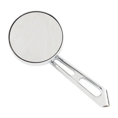913935 - MCS Mini-Round aluminum mirror. Chrome, short stem, L&R
