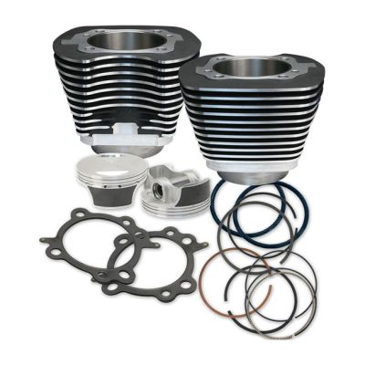 915305 - S&S, 96" to 106" big bore cylinder & piston kit. Black