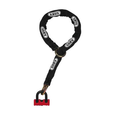 917711 - Abus, 67/105HB50 padlock & 10KS120 black loop chain. Red