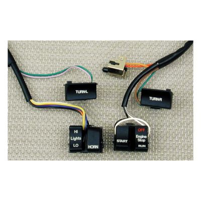 920087 - MCS Handlebar wire & switch kit. Black switches