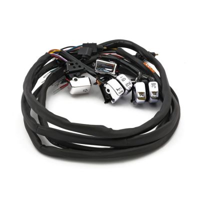 920116 - MCS Handlebar switch & wiring kit. Radio. LED. Chrome