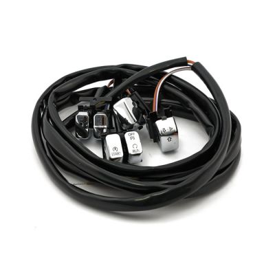 920183 - MCS Handlebar switch & wiring kit. Standard. Chrome