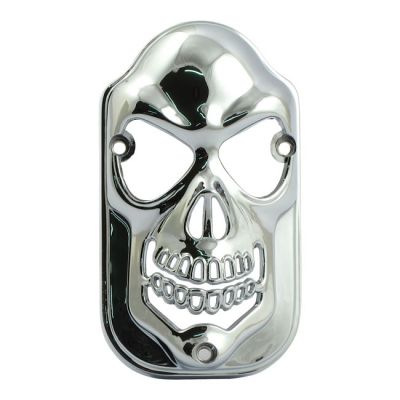 920286 - MCS Tombstone taillight grill. Skull. Chrome