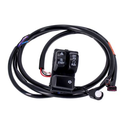 920512 - MCS Handlebar switch & wiring kit, brake side. Black