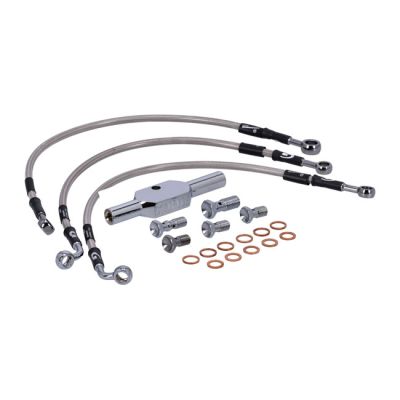 920611 - Goodridge brake line front, stainless clear coated