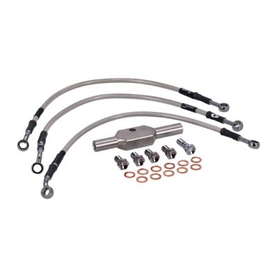 920618 - Goodridge brake line front, stainless clear coated