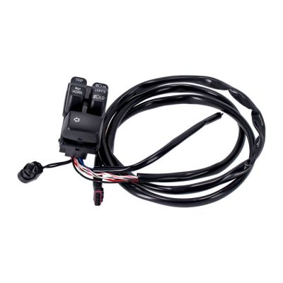 920647 - MCS Handlebar switch & wiring kit, clutch side. Black