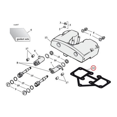 920953 - S&S, rocker cover gaskets. .031" graphit