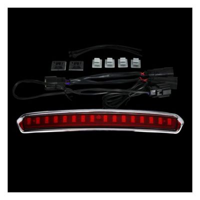 922670 - Custom Dynamics, Tour-Pak® lid light. Chrome, red lens