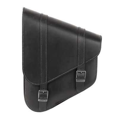 923339 - Ledrie, full leather swingarm bag left, 6.5 liter. Black