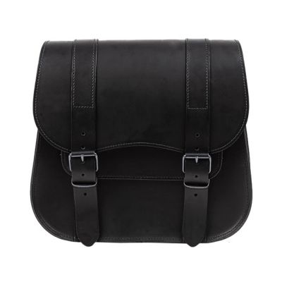 923342 - Ledrie, leather single saddlebag, 18 liter. Black