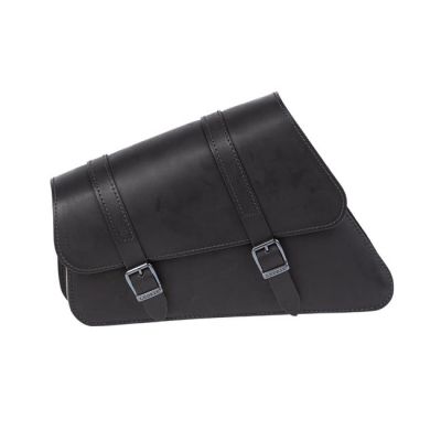 923343 - Ledrie, leather swingarm bag left, 6.5 liter. Black