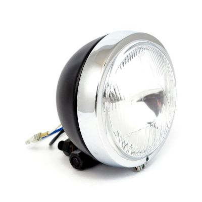926544 - Highway Hawk, 4-1/2" 55W spotlamp. Black with chrome ring