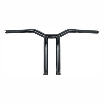 928204 - Burly, Dominator raked 1-1/4" T-bar 12" rise. Gloss black