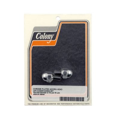 929031 - Colony, 54-78 air cleaner screws. Chrome acorn