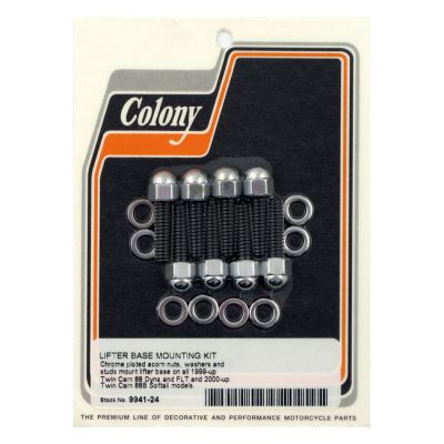 929047 - Colony, tappet block mount kit. Acorn, chrome