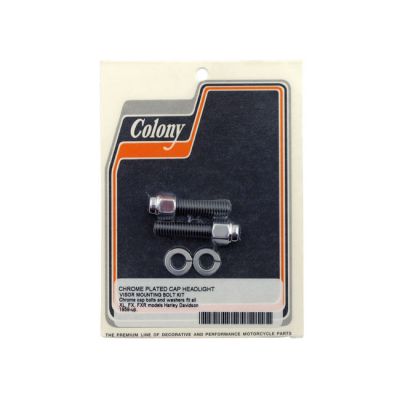 929063 - Colony, headlamp visor mount bolt kit. Chrome Cap