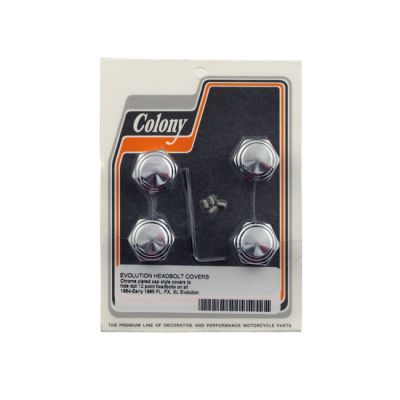 929064 - Colony, head bolt cover kit. Cap style, chrome