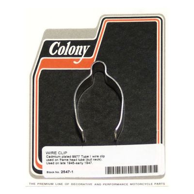 929651 - Colony, wire clip. Frame head tube