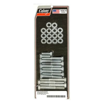 929703 - Colony, Sportster rocker box bolt kit. Hex, zinc
