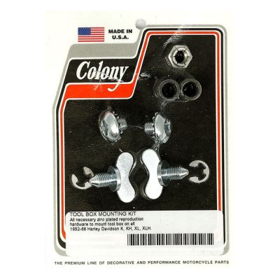 929779 - Colony, 52-66 tool box mount kit. Zinc