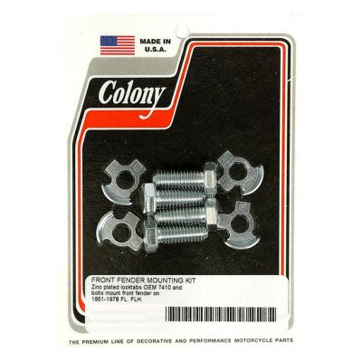 929866 - Colony, front fender mount kit. Zinc