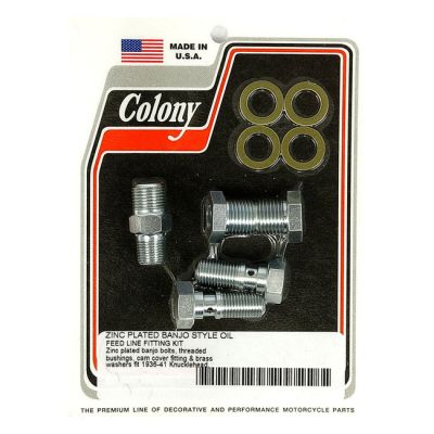 929897 - Colony, Knuckle banjo style rocker cover oil feed fittings