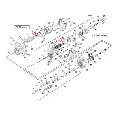 929996 - MCS Ball bearing, starter motor commutator (outer) end