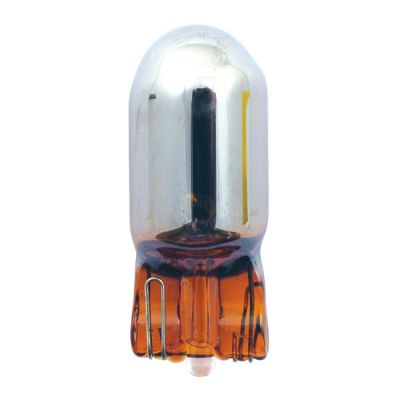 930714 - MCS Light bulb #194. 12V 5W. Amber glass/chrome