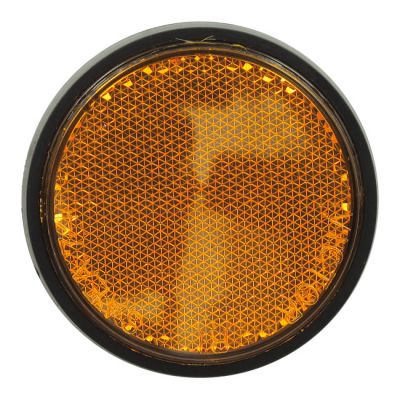 932006 - Chris Products, reflector. Round 2-1/2". Amber