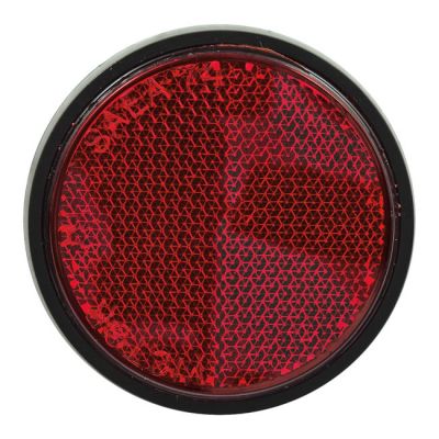 932007 - Chris Products, reflector. Round 2-1/2". Red
