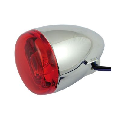 932042 - CHRIS PRODUCTS Chris, bullet turn signal. Chrome. Red lens