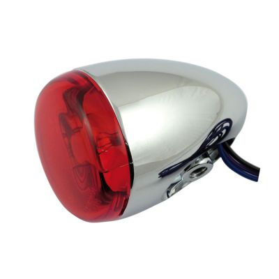932044 - CHRIS PRODUCTS Chris, bullet turn signal. Chrome. Red lens