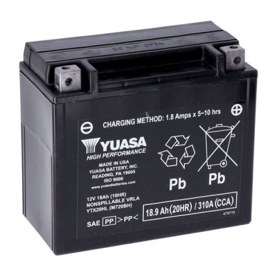 939081 - Yuasa, High performance AGM battery, YTX20HL-WC
