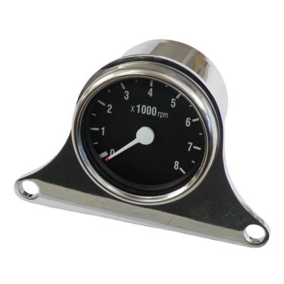 940226 - MCS Mini electronic tachometer kit chrome, 8000 rpm