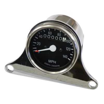 940228 - MCS Mini speedometer kit chrome, 2:1 mph drive ratio
