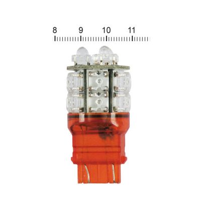 941128 - MCS SuperFlux #194 LED miniature bulb. Red light, glass base