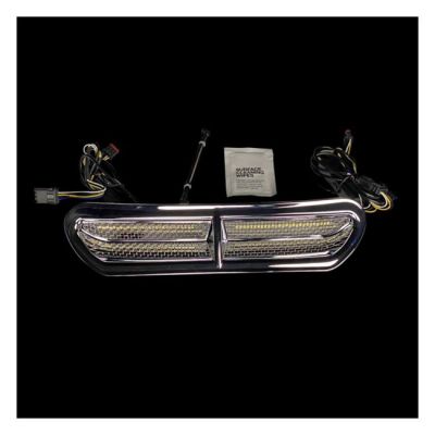 941781 - Custom Dynamics, Batwing turn signal vent insert. Chrome