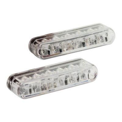 943261 - MCS Shorty LED turn signals. Clear lens