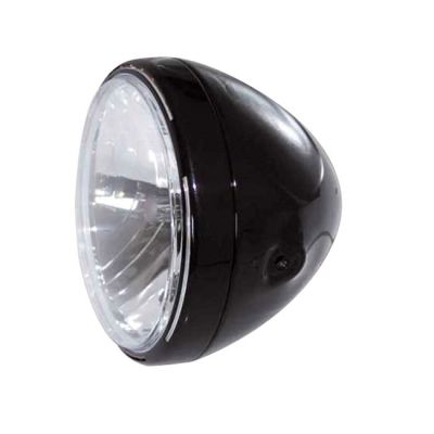943617 - MCS Reno II 7" H4 headlamp. With halo ring. Black